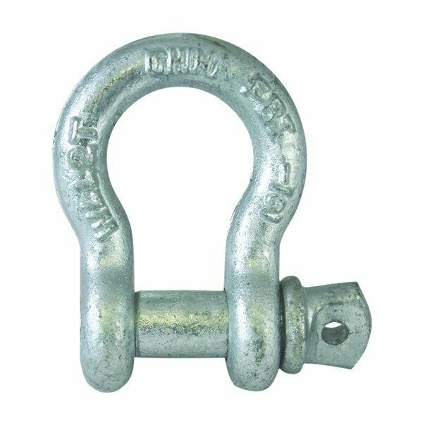 Fehr Brothers Fehr Anchor Shackle, in Trade, 2.25 ton Working Load, Commercial Grade, Steel, Galvanized 5/8